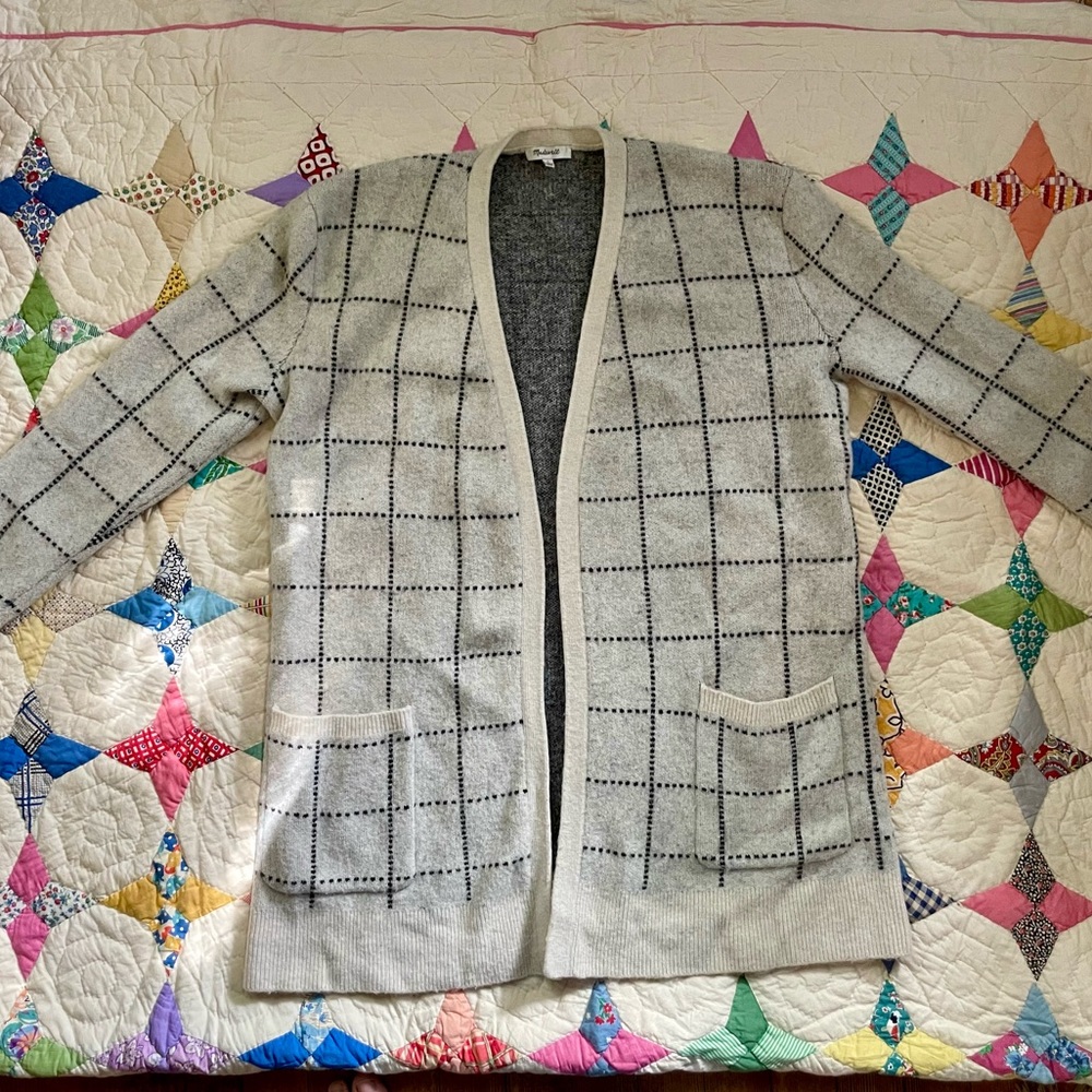 Madewell Ryder Cardigan in windowpane - Picture 7 of 14